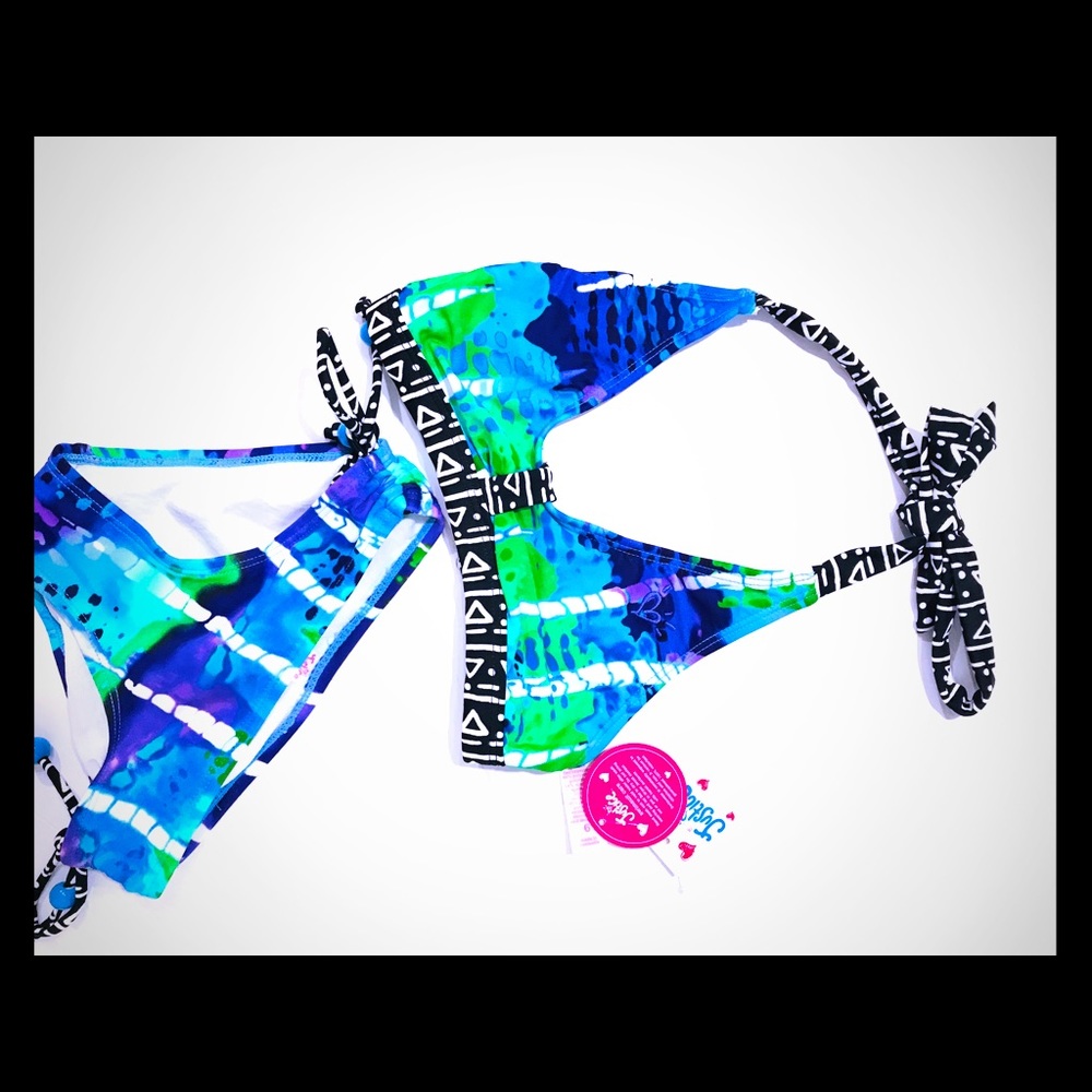 Justice Size 6 Bikini Swim Suit NWT 2 Piece Cute!